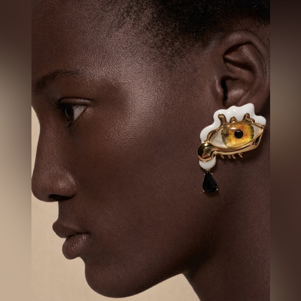 Designer-Style Eye Earrings